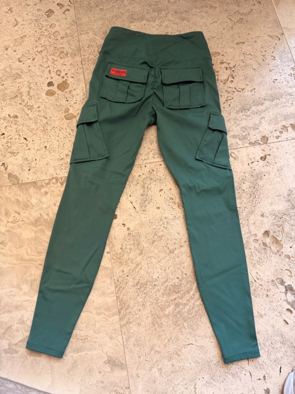 Firm Abs High-Rise Olive Green Cargo Pocket Leggings - Picture 3 of 4